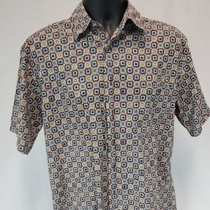 Burma Bibas mens short sleeve button-down